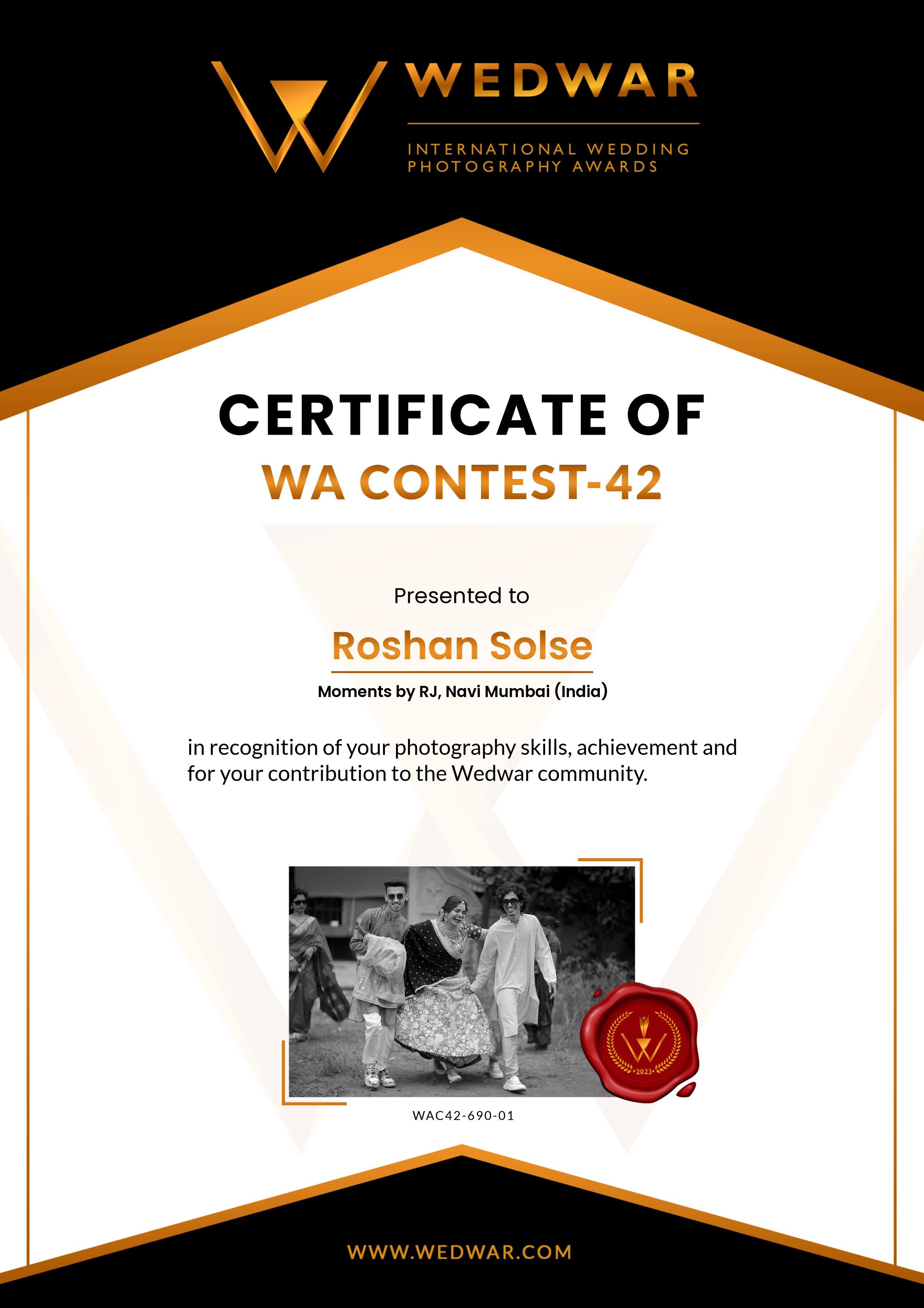 International Wedding Photography Award