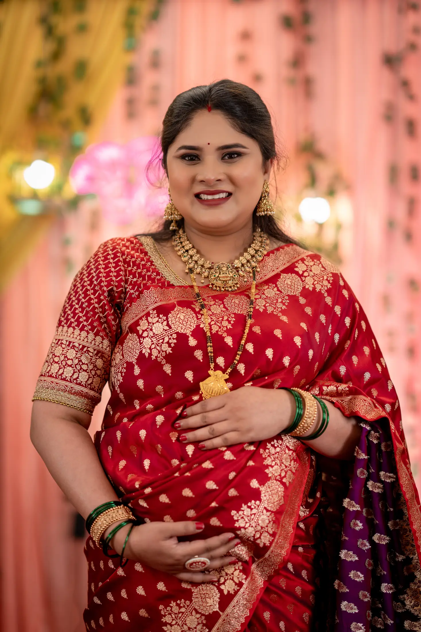 Vinay Aishwarya baby shower portrait