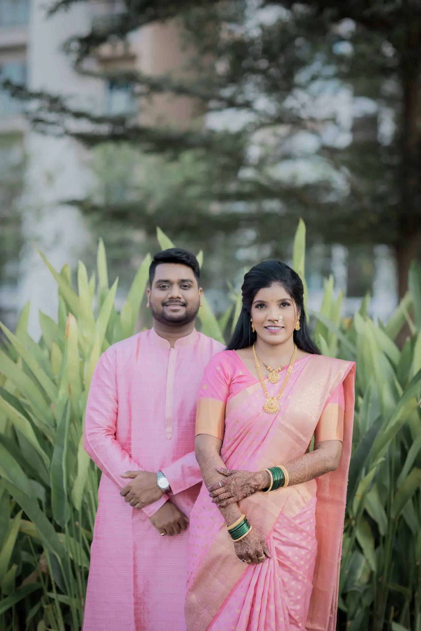 Abhijeet and Pooja engagement portrait