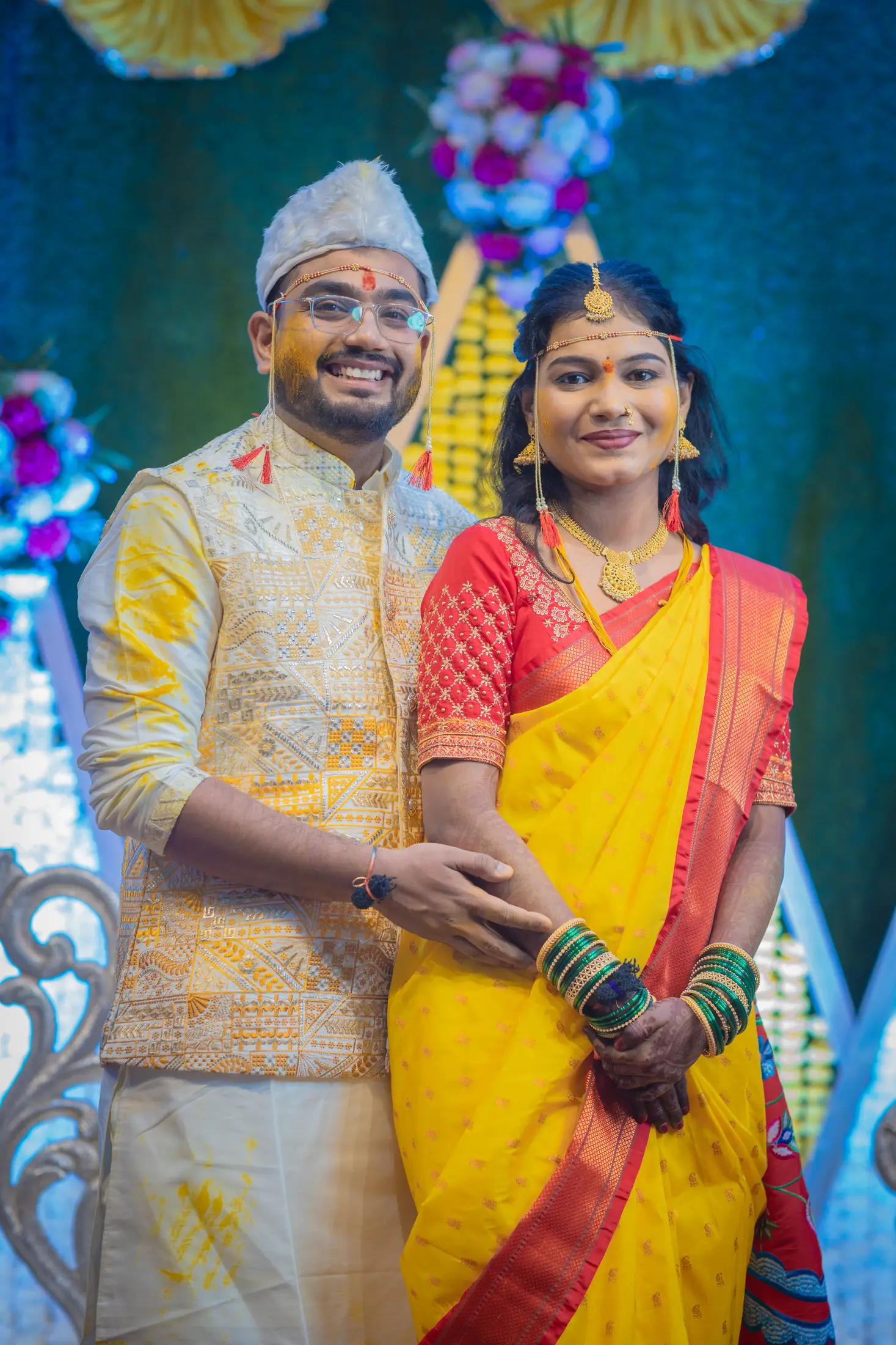 Kaushtubh Rani haldi portrait 18