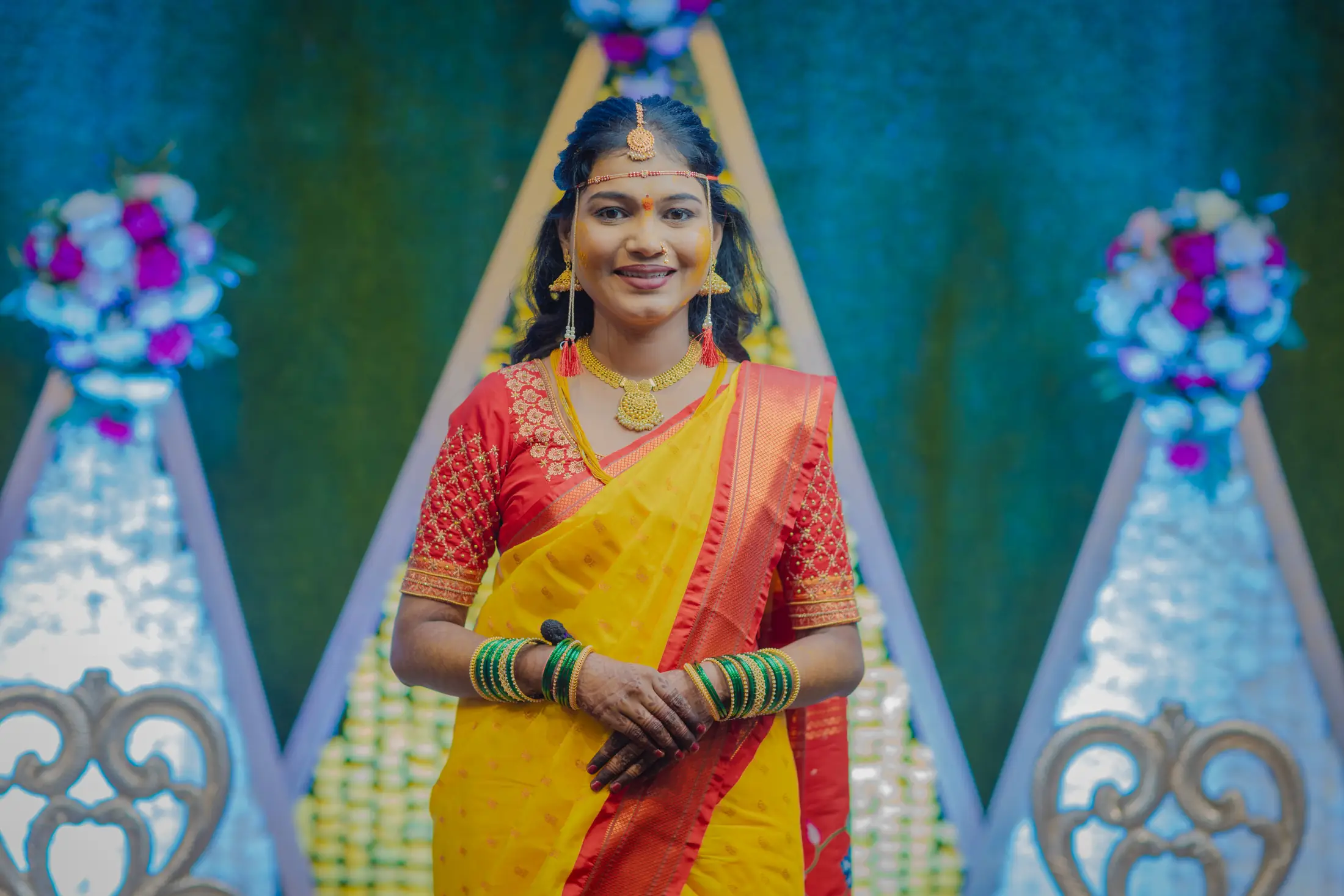 Kaushtubh Rani haldi portrait 24