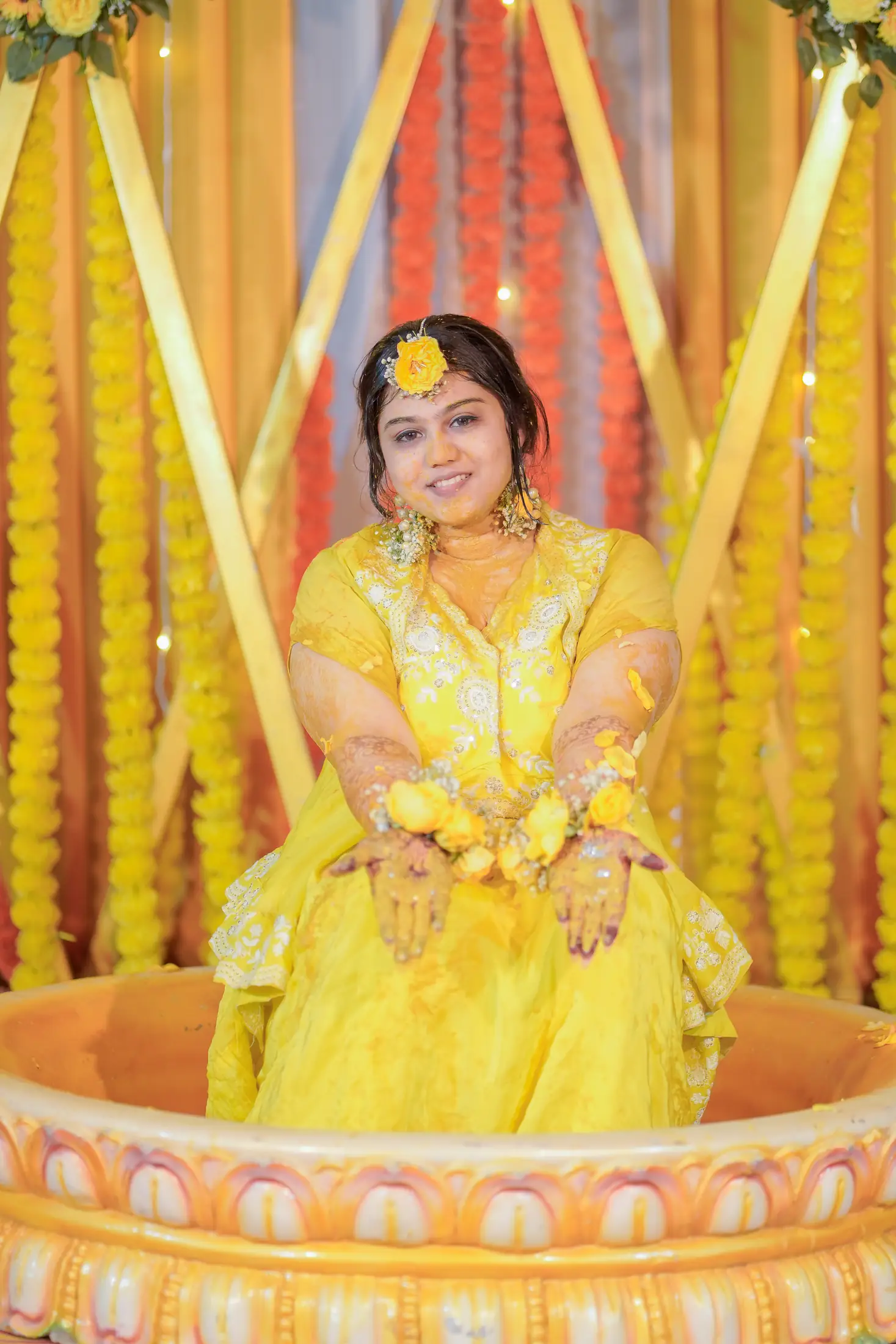 Preety Ghodke haldi portrait