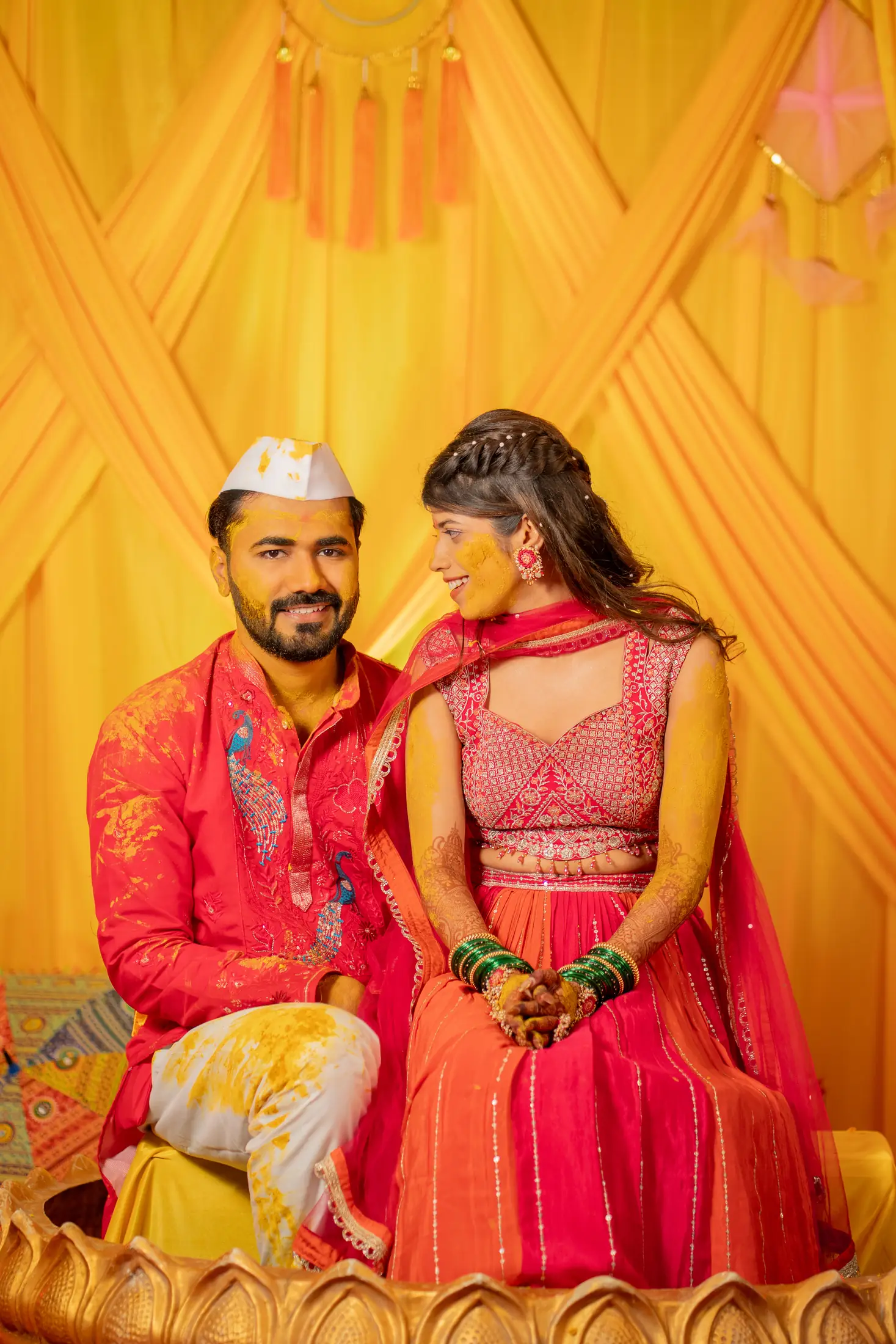 Sakshi Tejas haldi portrait