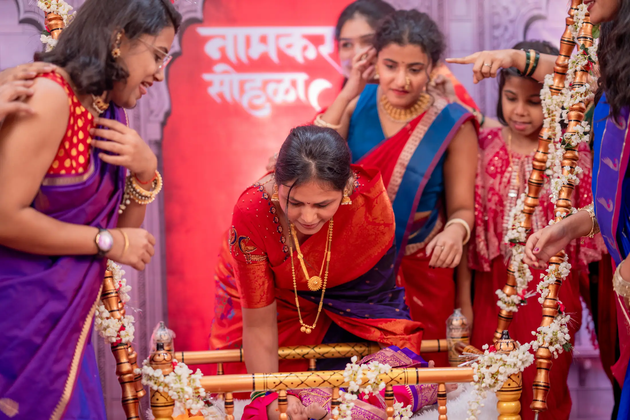 Vedant naming ceremony candid portrait 2