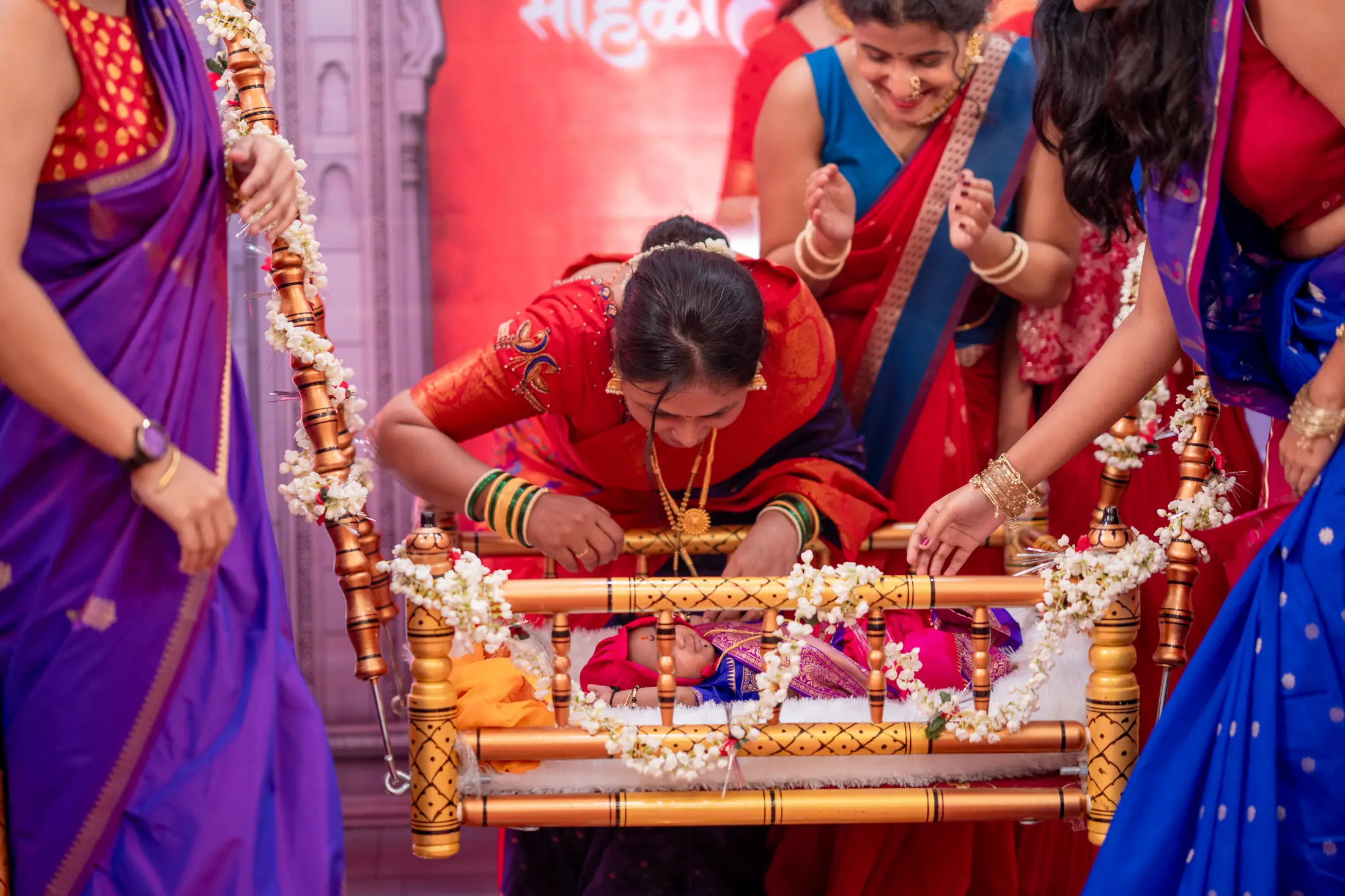 Vedant naming ceremony candid portrait 3