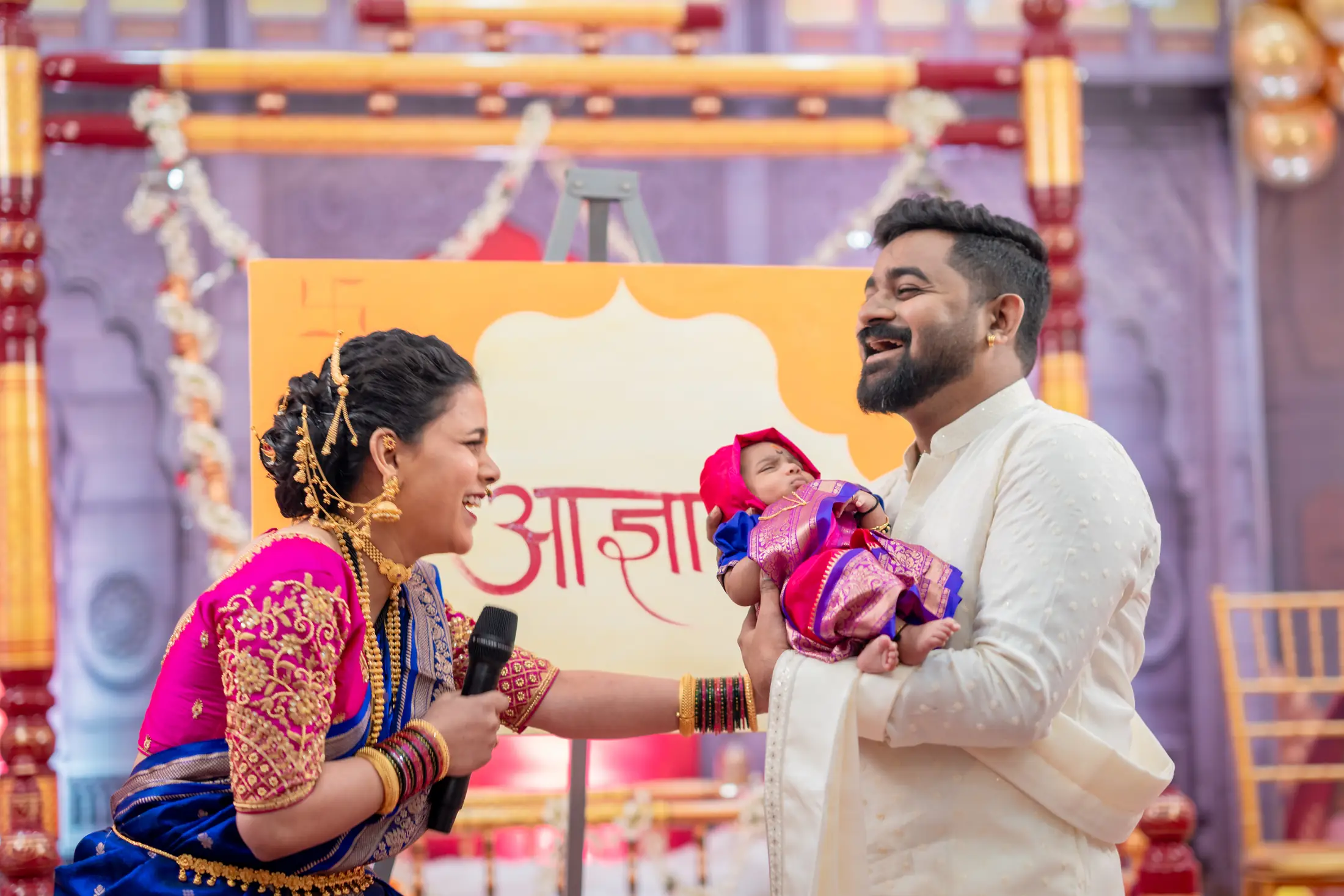 Vedant naming ceremony candid portrait 8