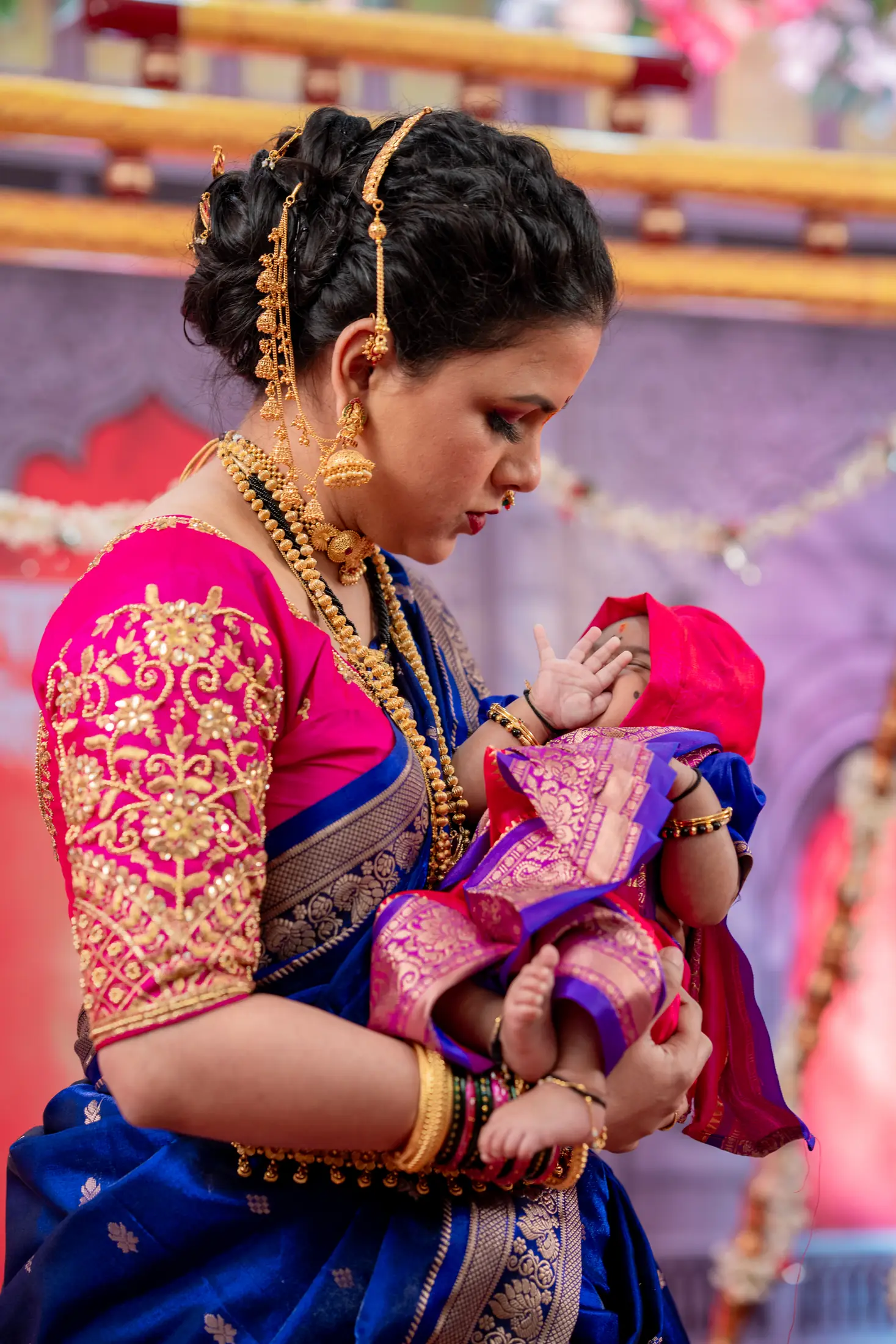 Vedant naming ceremony candid portrait 10