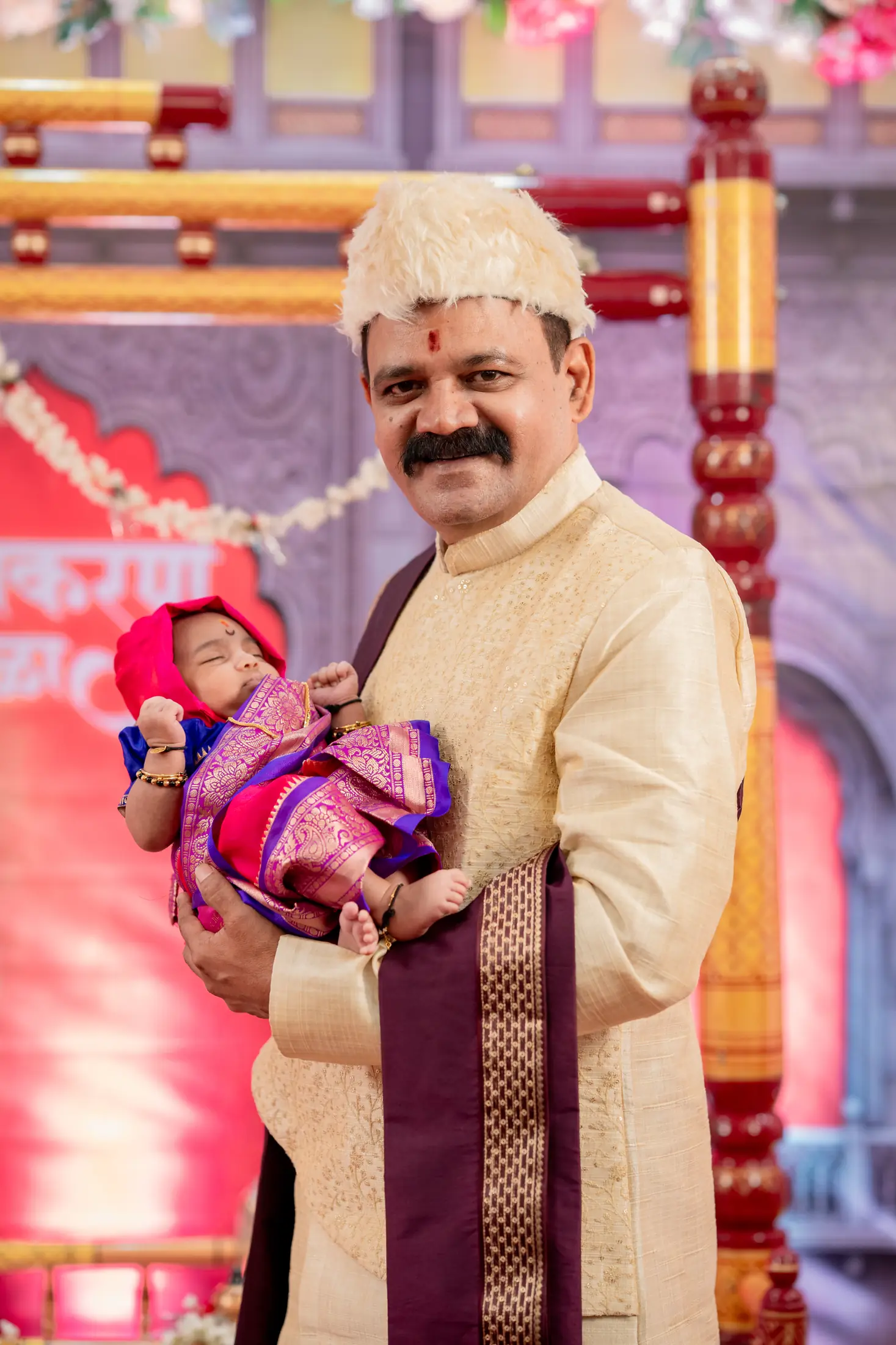 Vedant naming ceremony candid portrait 12