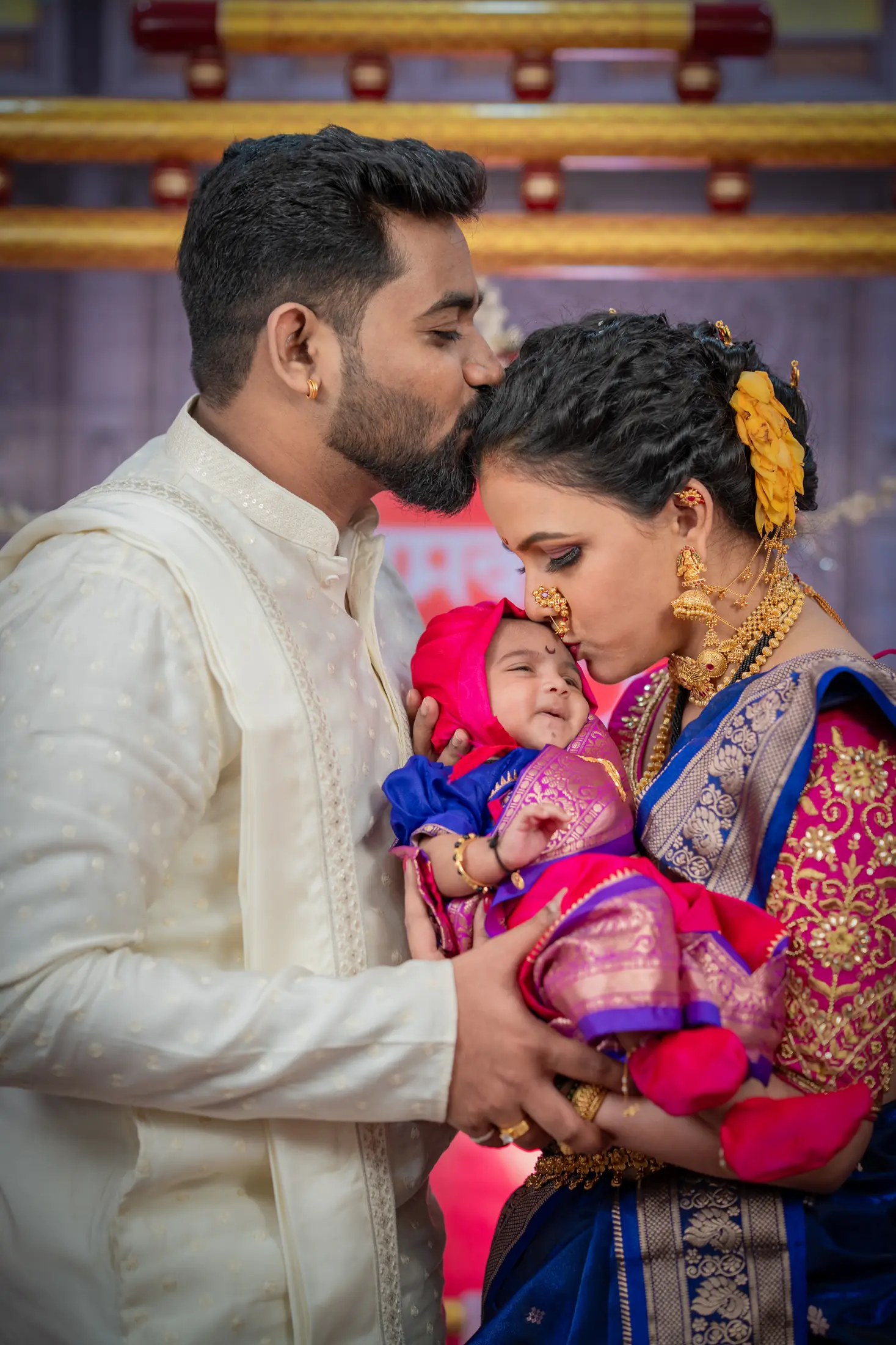 Vedant naming ceremony candid portrait 25