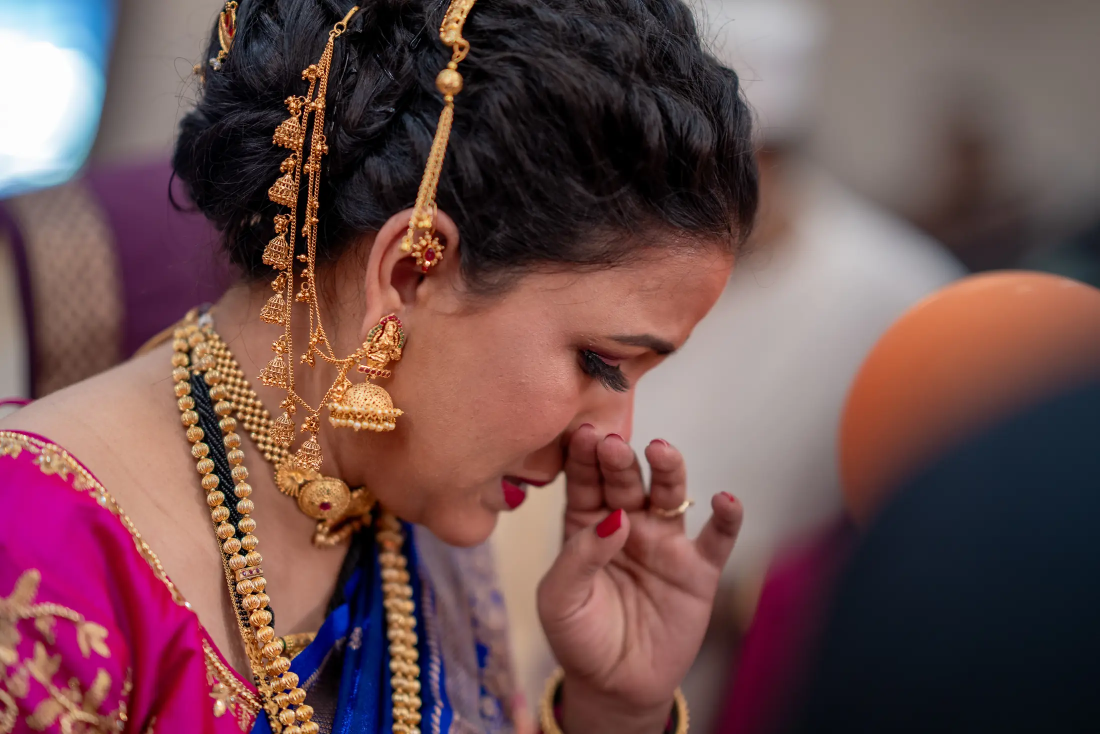 Vedant naming ceremony candid portrait 29