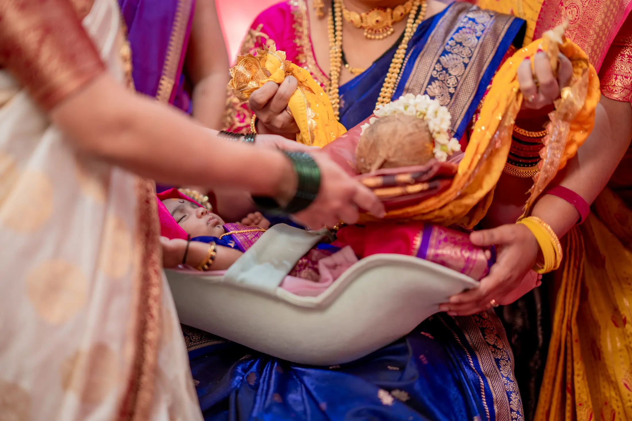 Vedant naming ceremony candid portrait 31